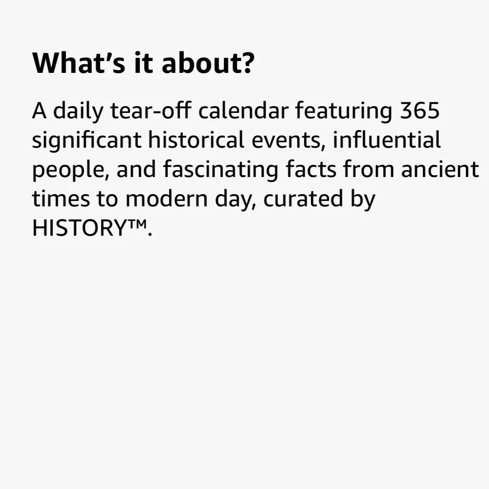 2026 History Channel This Day in History Boxed Calendar NWT